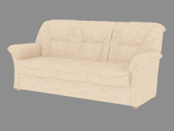 Leather sofa triple (dx3)