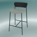 3d model Bar stool Pavilion (AV8, H 85cm, 48х50cm, Black lacquered oak, Balder 612) - preview