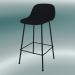 3d model Bar chair with back and base made of Fiber tubes (H 65 cm, Black) - preview