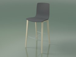 Bar stool 3997 (4 wooden legs, polypropylene, white birch)