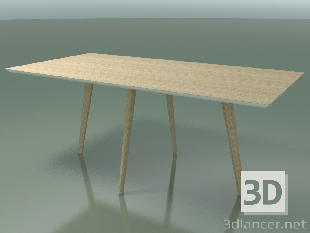 modèle 3D Table rectangulaire 3505 (H 74 - 180x90 cm, M02, Chêne blanchi, option 1) - preview