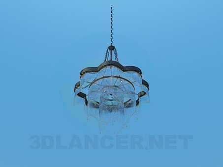 3d модель Люстра украшенная стеклянными трубочками – превью 3d модель Люстра украшенная стеклянными трубочками – превью