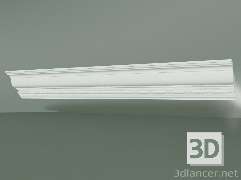 modèle 3D Corniche en plâtre avec ornement KV077 - preview