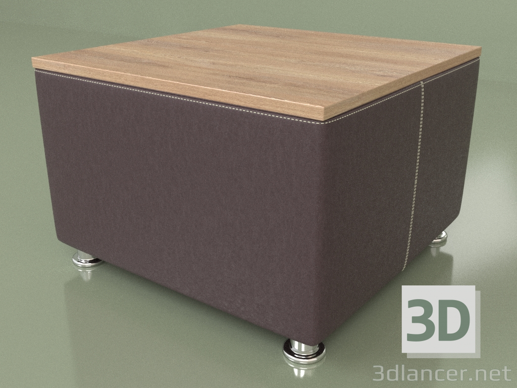 modello 3D Tavolino Malta (pelle Black2) - anteprima