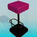 3d model Square bar stool - preview