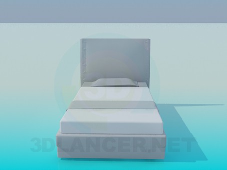 modelo 3D Cama con cabecera alta - escuchar modelo 3D Cama con cabecera alta - escuchar