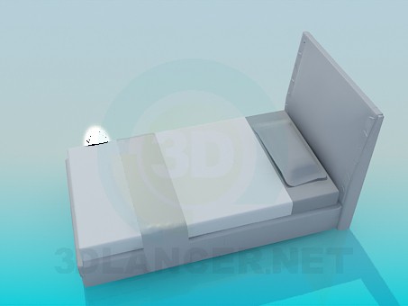 modelo 3D Cama con cabecera alta - escuchar modelo 3D Cama con cabecera alta - escuchar