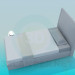 3d model Bed with high headboard - preview