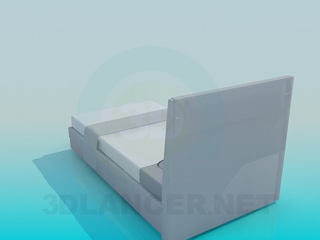 modelo 3D Cama con cabecera alta - escuchar modelo 3D Cama con cabecera alta - escuchar