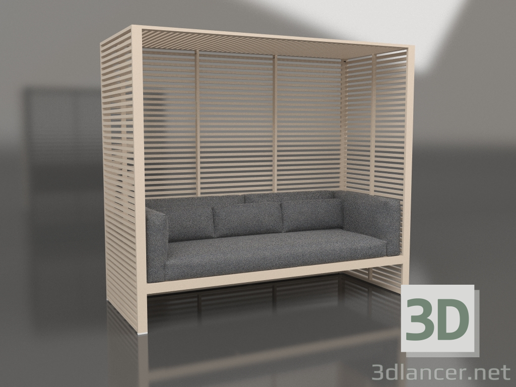 3d model Al Fresco sofa with aluminum frame (Sand) - preview