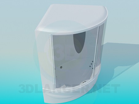 3d модель Большая душевая кабина – превью 3d модель Большая душевая кабина – превью