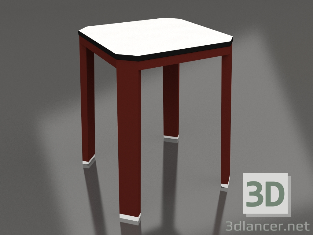 3d model Low stool (Wine red) - preview