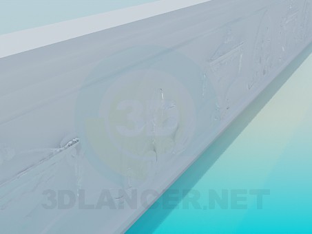 modello 3D Baguette di stucco - anteprima