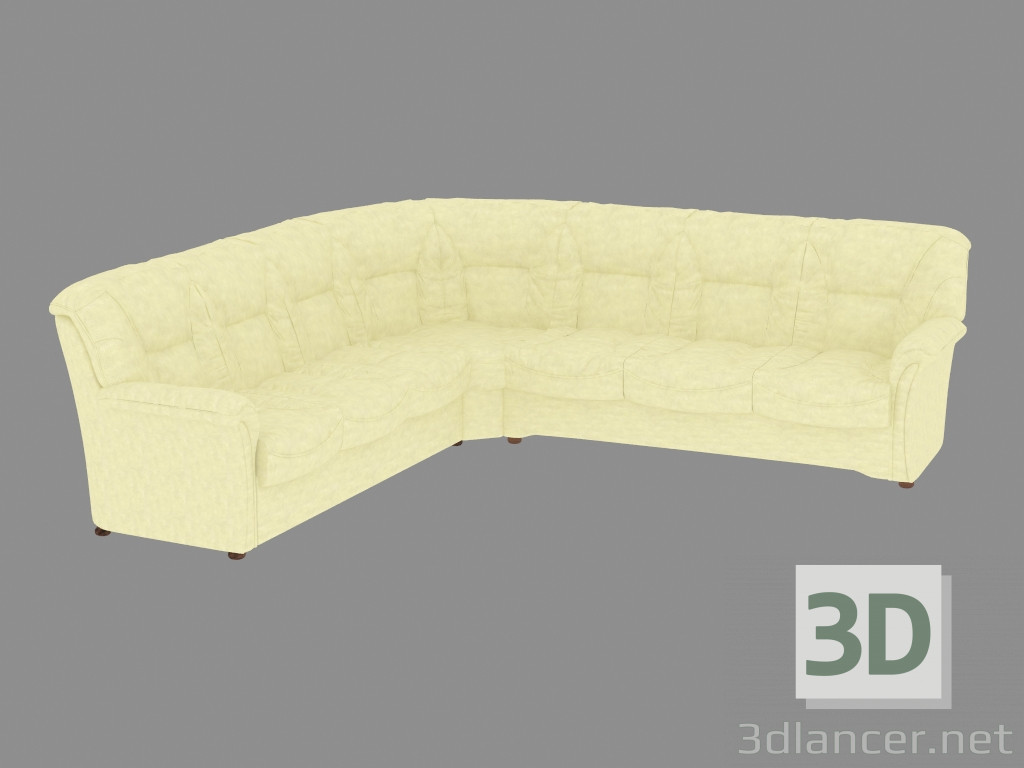 modèle 3D Canapé d'angle (3C3) - preview