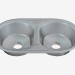 modèle 3D acier de l'évier de cuisine Duo (ZYD-0203 95 157) - preview