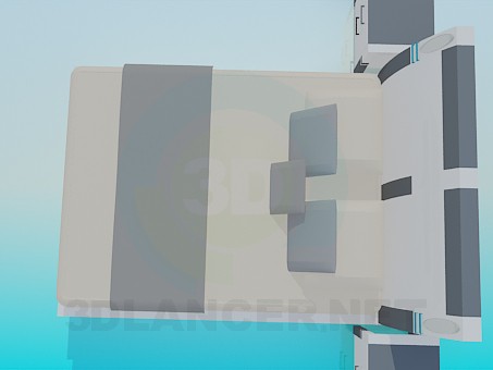 modelo 3D Cama con cabecera - escuchar modelo 3D Cama con cabecera - escuchar