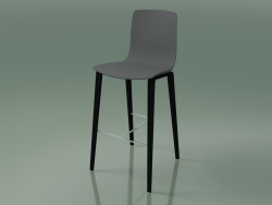 Bar stool 3997 (4 wooden legs, polypropylene, black birch)