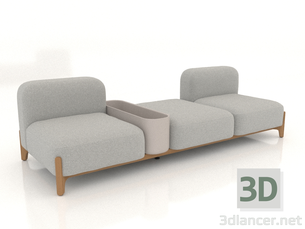 modèle 3D Canapé modulable (composition 10) - preview