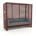 3D Modell Al Fresco Sofa mit Aluminiumrahmen (Weinrot) - Vorschau