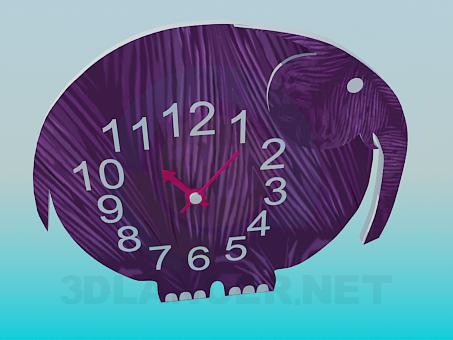 modelo 3D Reloj del elefante - escuchar modelo 3D Reloj del elefante - escuchar