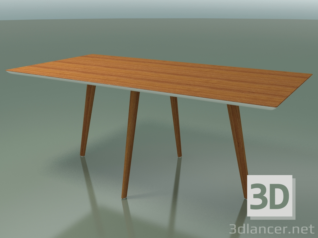 modèle 3D Table rectangulaire 3505 (H 74 - 180x90 cm, M02, effet teck, option 1) - preview