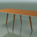 modèle 3D Table rectangulaire 3505 (H 74 - 180x90 cm, M02, effet teck, option 1) - preview