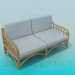 modèle 3D Sofa en osier - preview