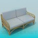 3d model Wicker Sofa - preview