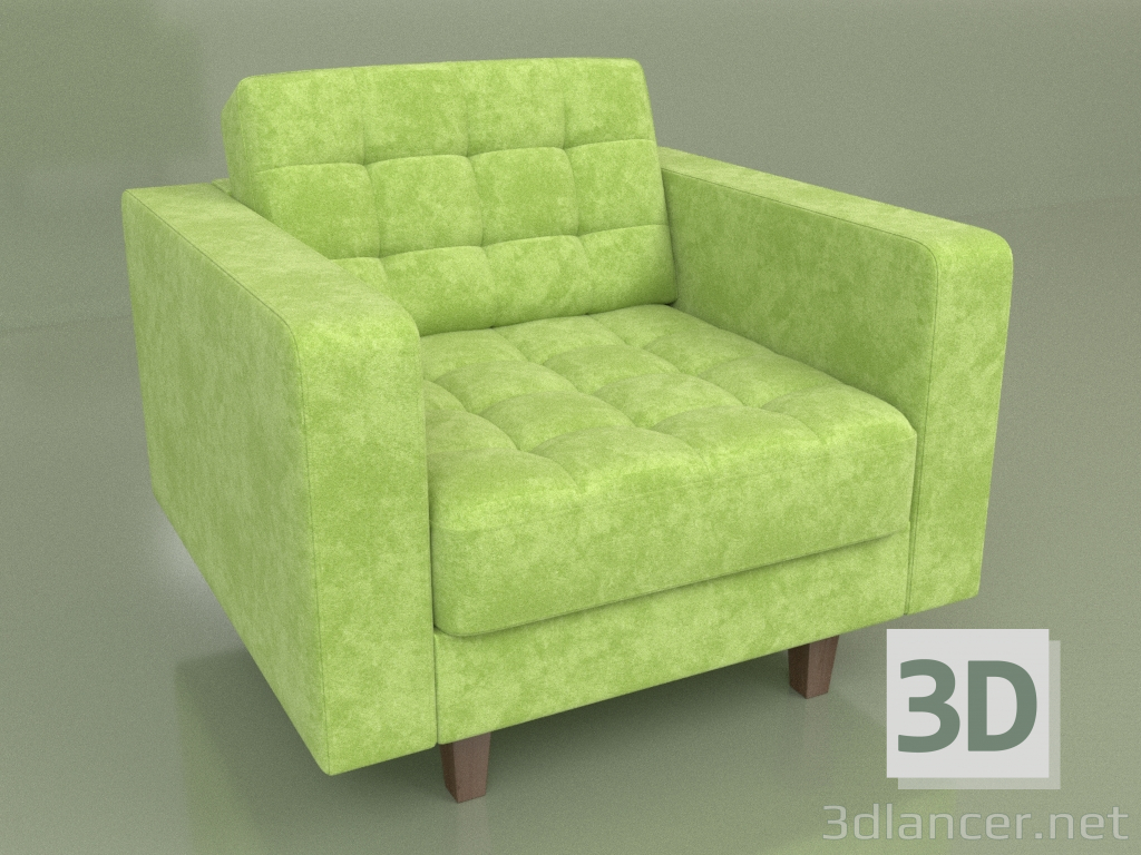 modello 3D Poltrona Cosmo (velluto verde) - anteprima