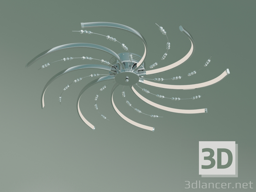 3D modeli Tavan lambası 90054-8 (krom) - önizleme