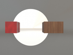 Дзеркало ZL 07 (750х500, wood brown light, red)