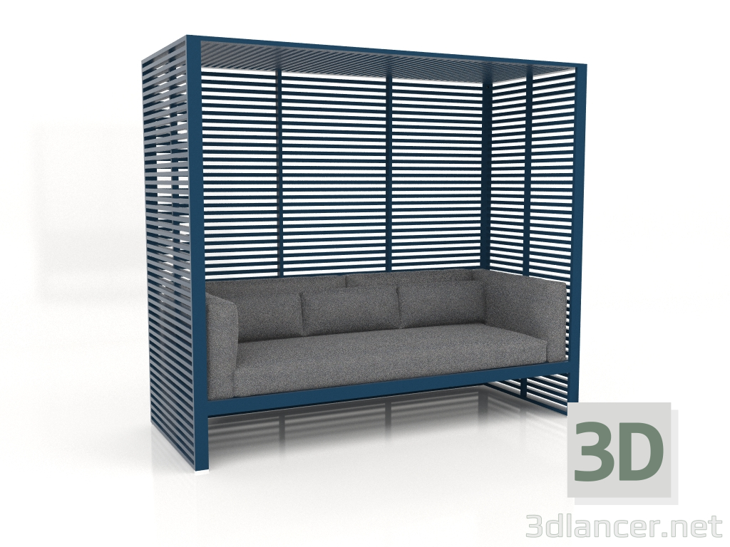 modello 3D Divano Al Fresco con struttura in alluminio (Grigio blu) - anteprima