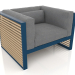 modello 3D Poltrona lounge (Grigio blu) - anteprima