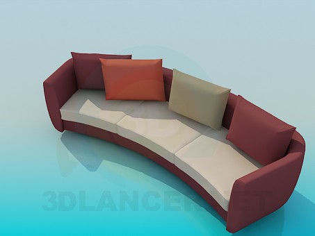 modelo 3D Sofá - escuchar modelo 3D Sofá - escuchar