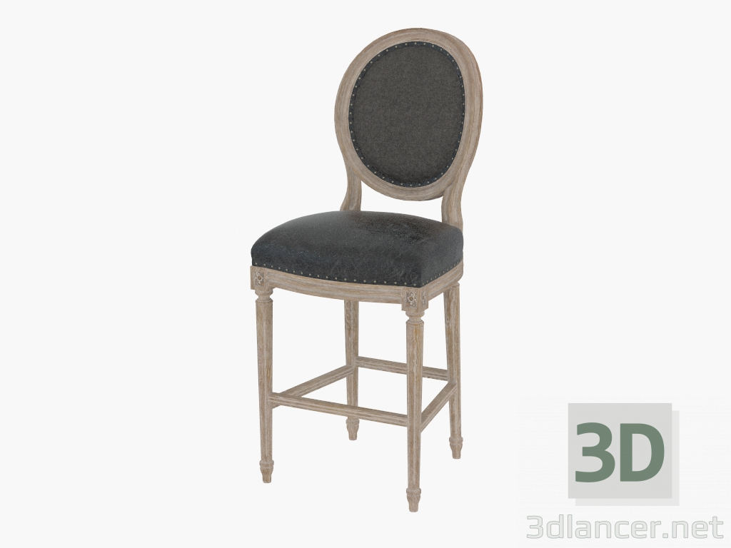 Modelo 3d Bar cadeira VINTAGE LOUIS ROUND STOOL High Bar (8828.2001) - preview