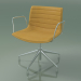 3d model Chair 0235 (5 legs, with armrests, chrome, with leather upholstery) - preview