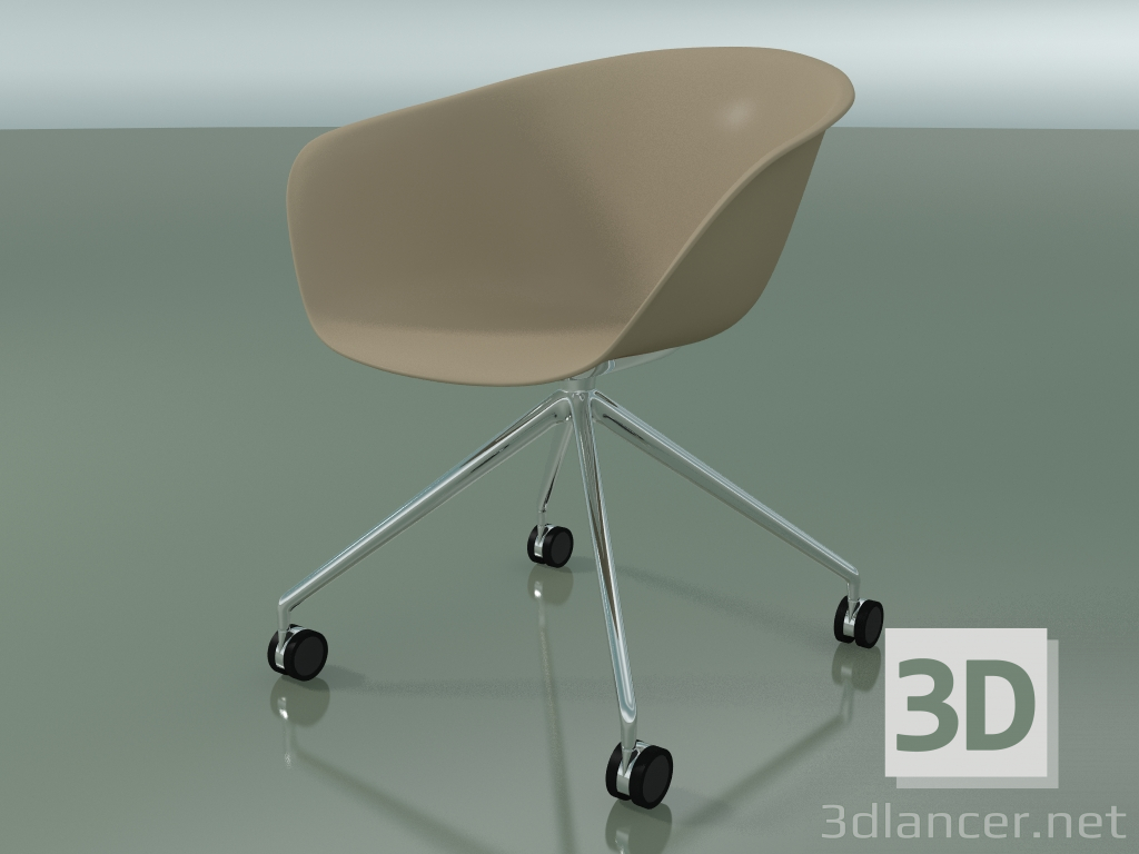 modèle 3D Chaise 4207 (4 roulettes, PP0004) - preview
