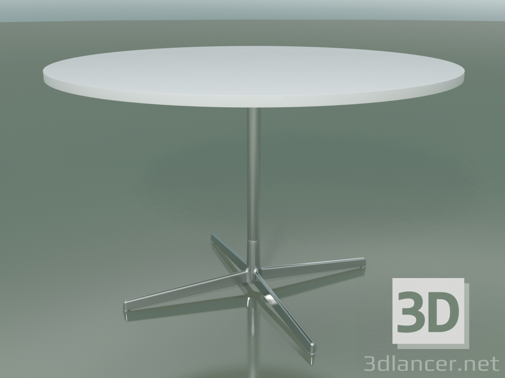 modello 3D Tavolo rotondo 5516, 5536 (H 74 - Ø 119 cm, Bianco, LU1) - anteprima