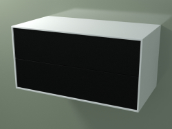 Ящик двойной (8AUDCB01, Glacier White C01, HPL P06, L 96, P 50, H 48 cm)