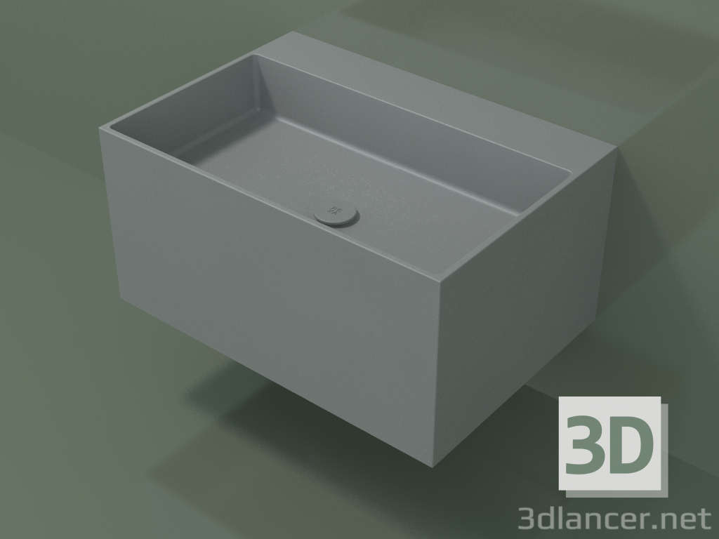 3d model Wall-mounted washbasin (02UN42302, Silver Gray C35, L 72, P 50, H 36 cm) - preview