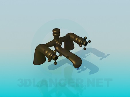 modèle 3D Robinet de cuivre - preview