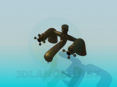 3d model Copper faucet - preview 3d model Copper faucet - preview