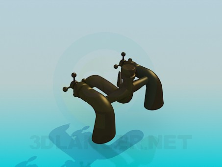 3d model Copper faucet - preview 3d model Copper faucet - preview