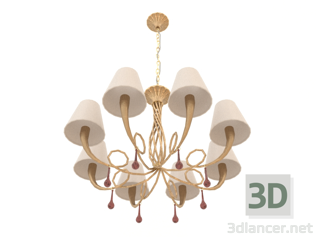 3d model Hanging chandelier (6205) - preview