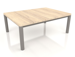 Coffee table 70×94 (Quartz gray, Iroko wood)