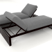 3D modeli Dinlenme için çift kişilik yatak (Siyah) - önizleme