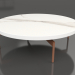 modello 3D Tavolino rotondo Ø120 (Bianco, DEKTON Aura) - anteprima