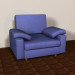 modello 3D divano e poltrone - anteprima