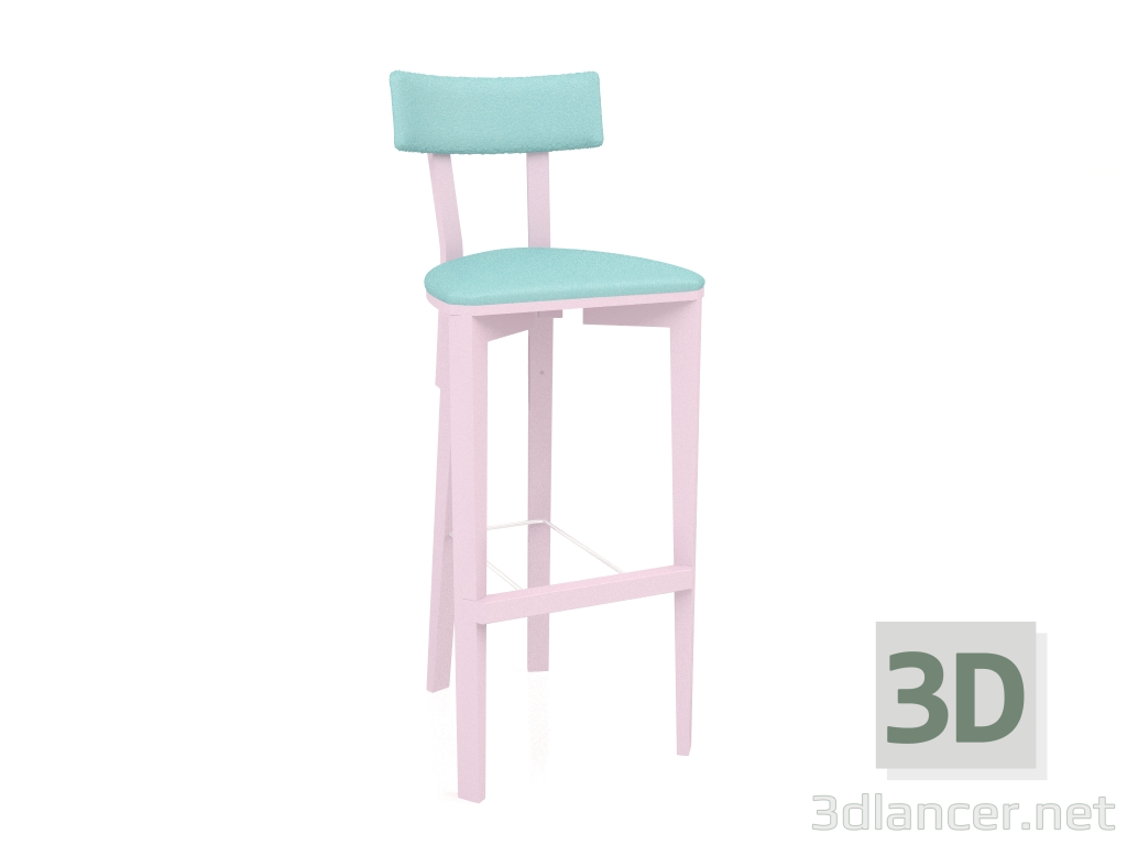 3d model Rectangle bar stool (option 5) - preview