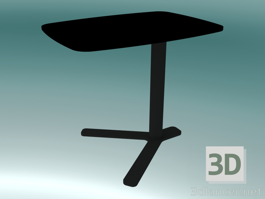 3 डी मॉडल आयताकार कॉफी टेबल समायोज्य ऊंचाई YO T80 E (55x40 H52) 70) के साथ गोल - पूर्वावलोकन
